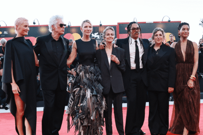 Father mother sister brother red carpet venice getty h 2025.png