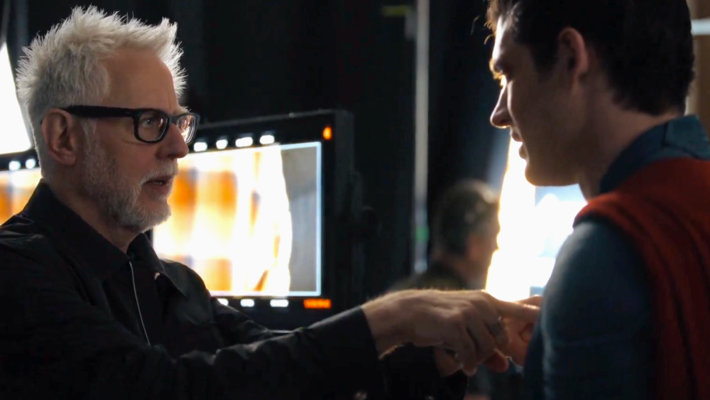 Gunn corenswet superman on set.png