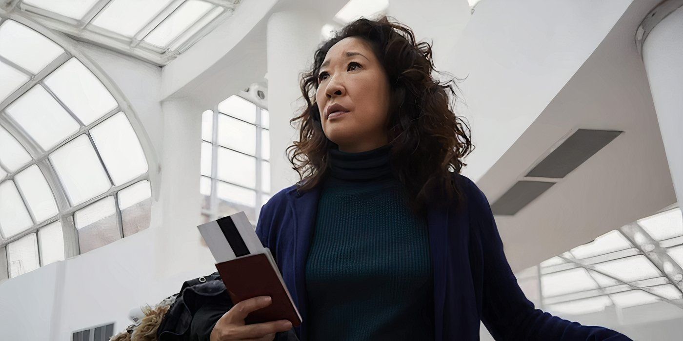 Eve sandra oh holding a passport and looking nervous in killing eve season 1 finale god i m tired.jp .jpeg