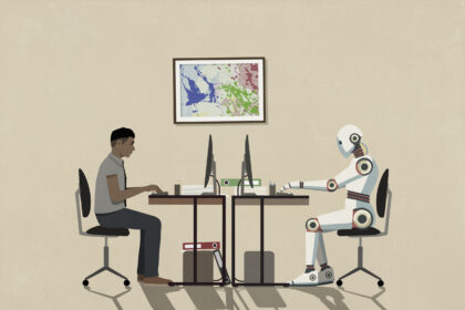 Ai robot and man working scaled.jpg