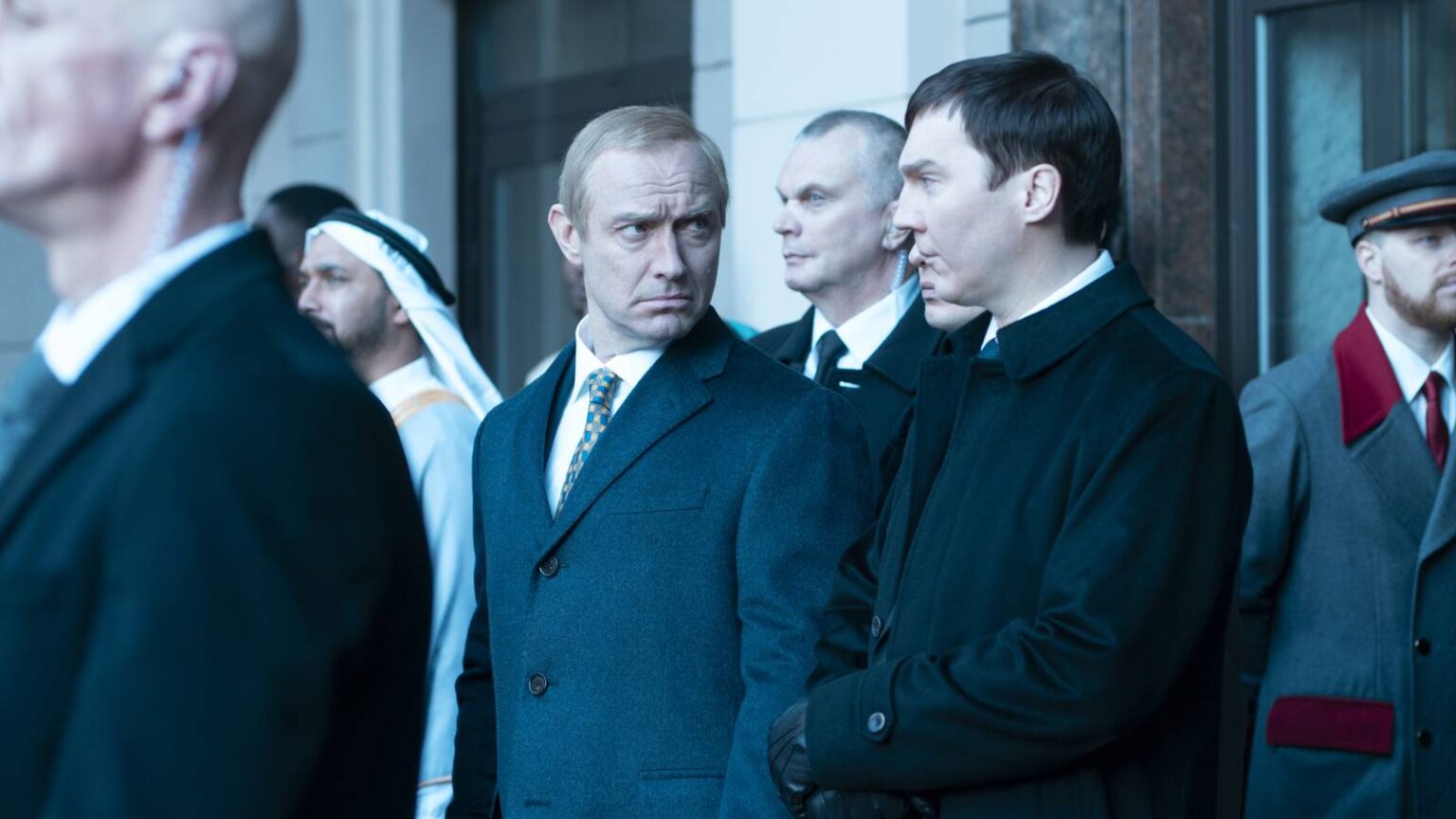 Jude law as vladimir putin and paul dano in the wizard of the kremlin.jpg