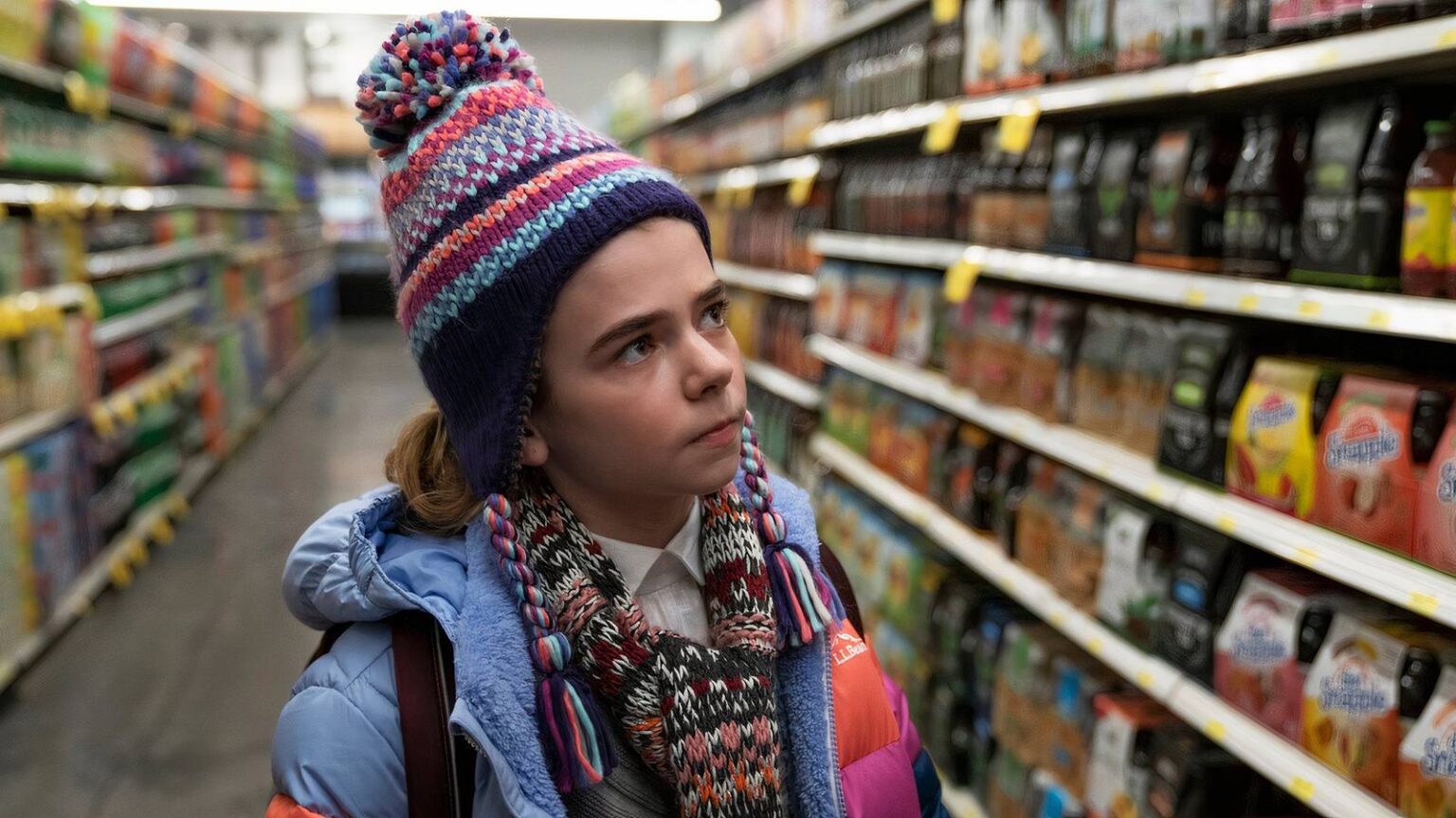 Matilda lawler in a grocery store in station eleven.jpg