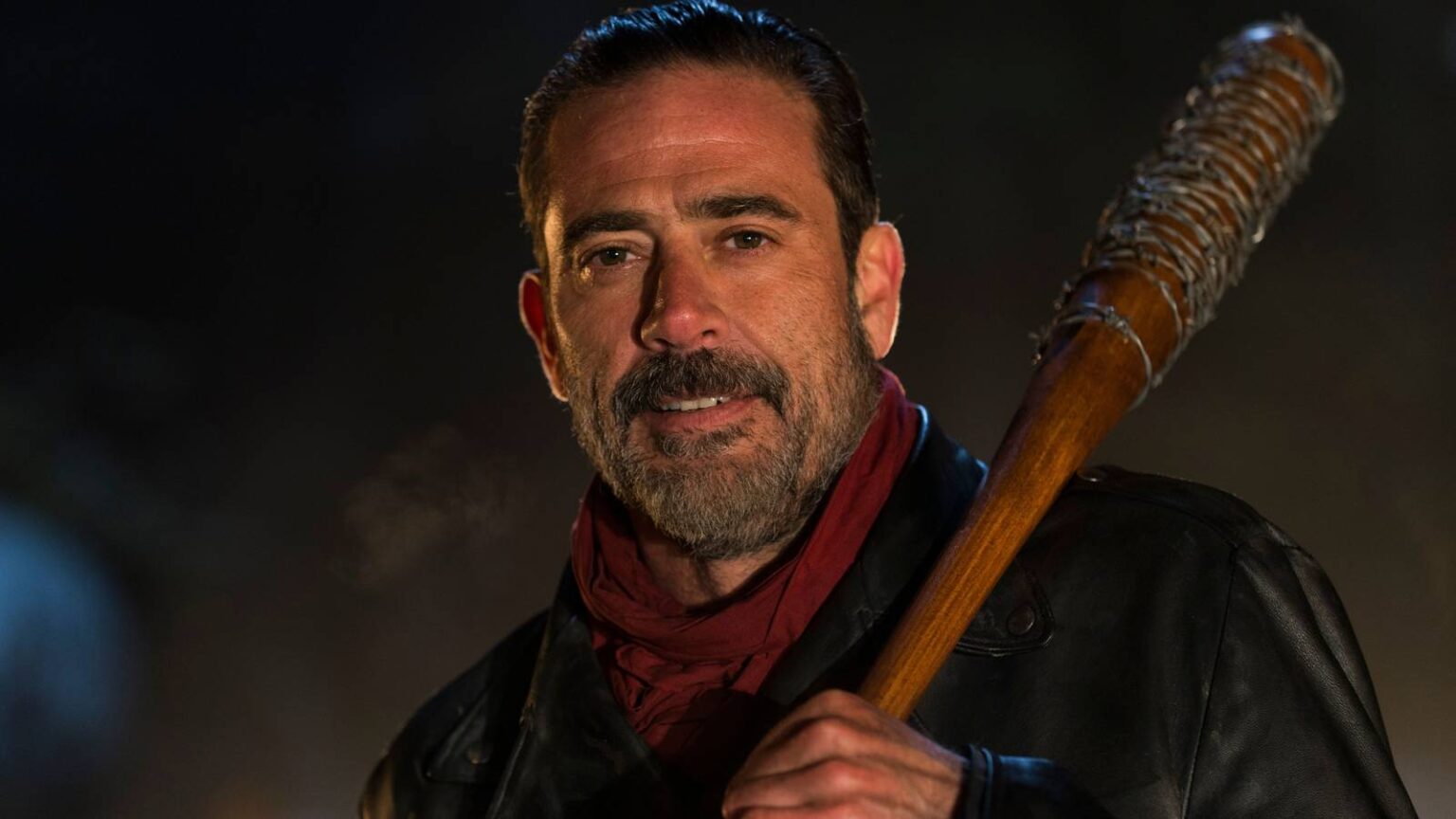 Negan smith holding his iconic bat lucille in the walking dead.jpg