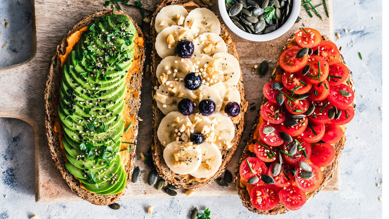 Avocado banana tomato toast board.png
