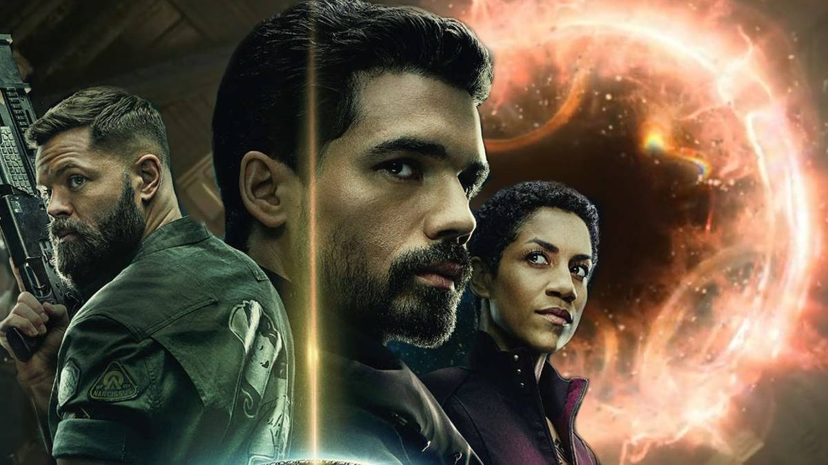 Wes chatham as amos steven strait as holden and dominique tripper as naomi in the expanse.jpg