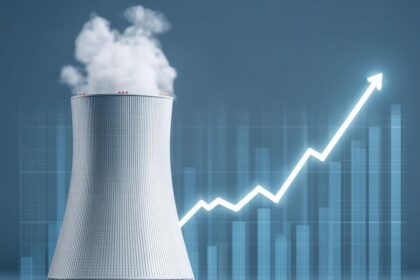 Nuclear cooling tower with rising bar and line graphs in the background.jpg