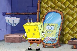 Spongebob squarepants looking in the mirror.jpg