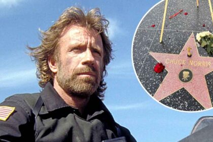 Chuck norris fans pay tribute at his walk of fame star.jpg