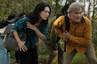 Keiko miura and lee shaw looking at something in the jungle in monarch legacy of monsters season 2.j.jpeg