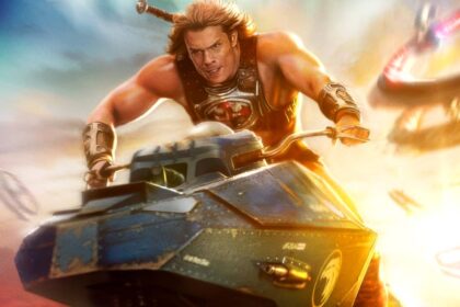Nicholas galitzine as he man driving a flying vehicle on the imax poster for masters of the universe.jpeg